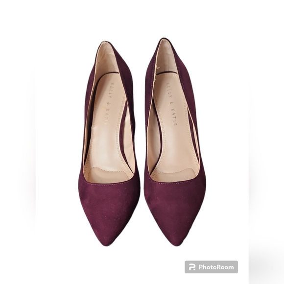 Kelly & Katie Rosewell Pumps Sz 8 Burgundy - Picture 2 of 7